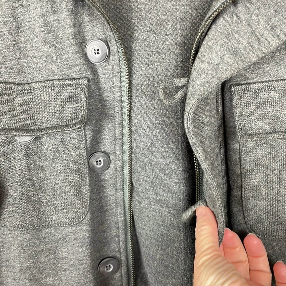 Civil Society We the People Charcoal Sweater w/Zipper and Buttons w/Loop -Medium